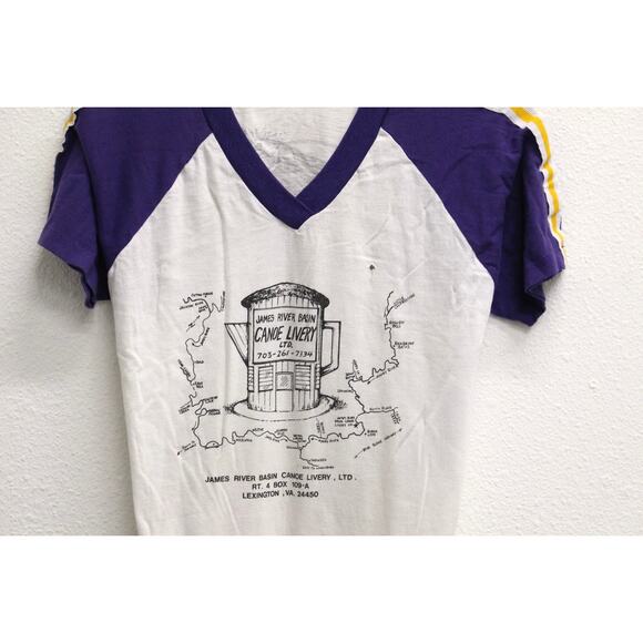 Vintage James River Basin Canoe Livery Virginia T Shirt Large - Picture 2 of 9